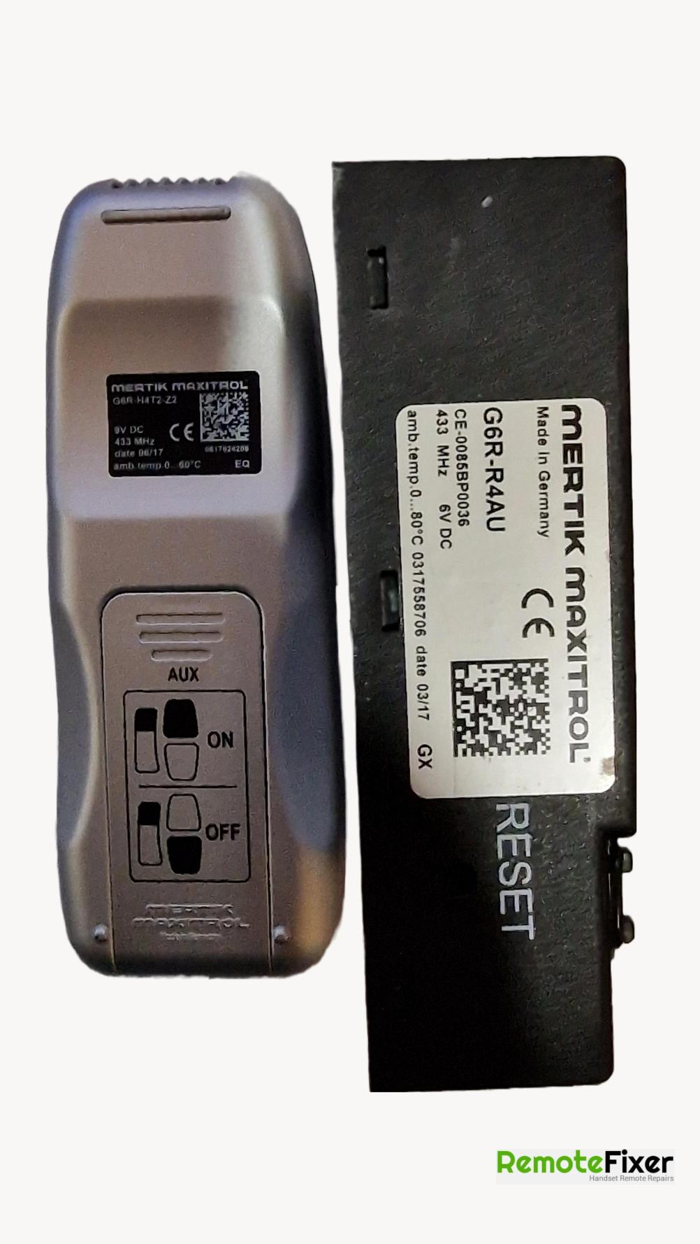 Mertik Maxitrol  G6R-R4AU Remote Control - Back Image