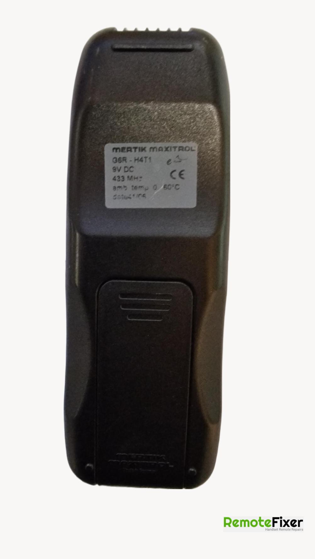 Mertik Maxitrol  G6R-H4T1 Remote Control - Back Image