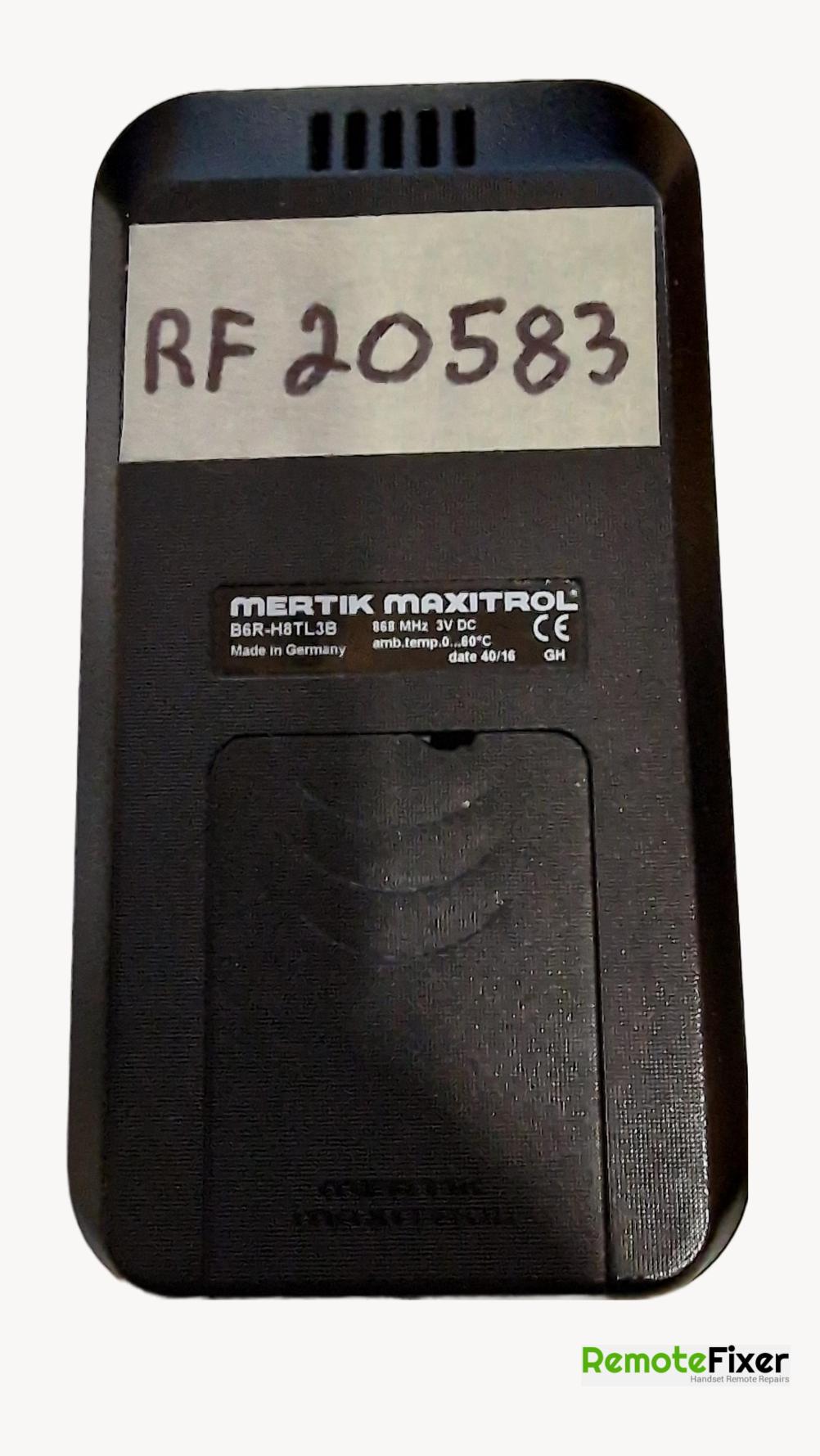 Mertik Maxitrol B6R-H8TL3B Remote Control - Back Image