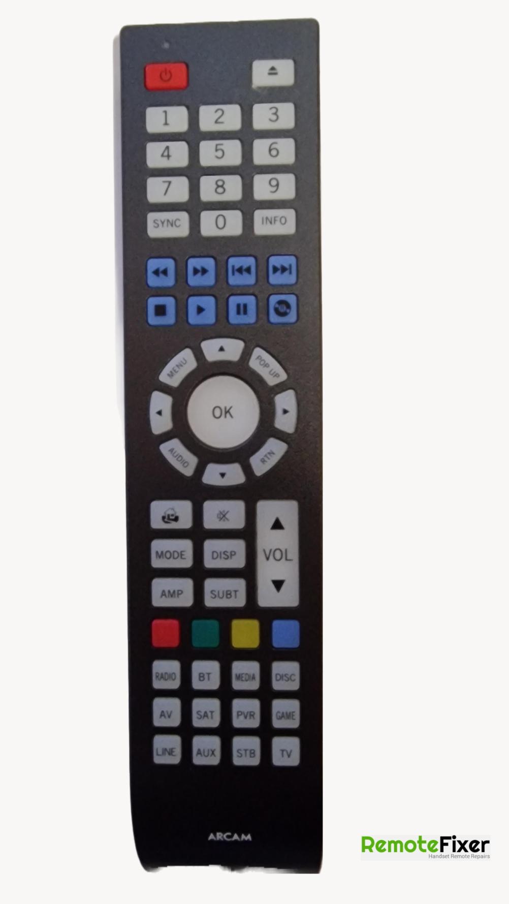 Arcam solo movie mk2 Remote Control - Front Image