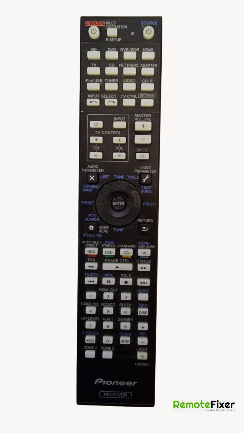 Pioneer VSX-LX53 Remote Control - Front Image