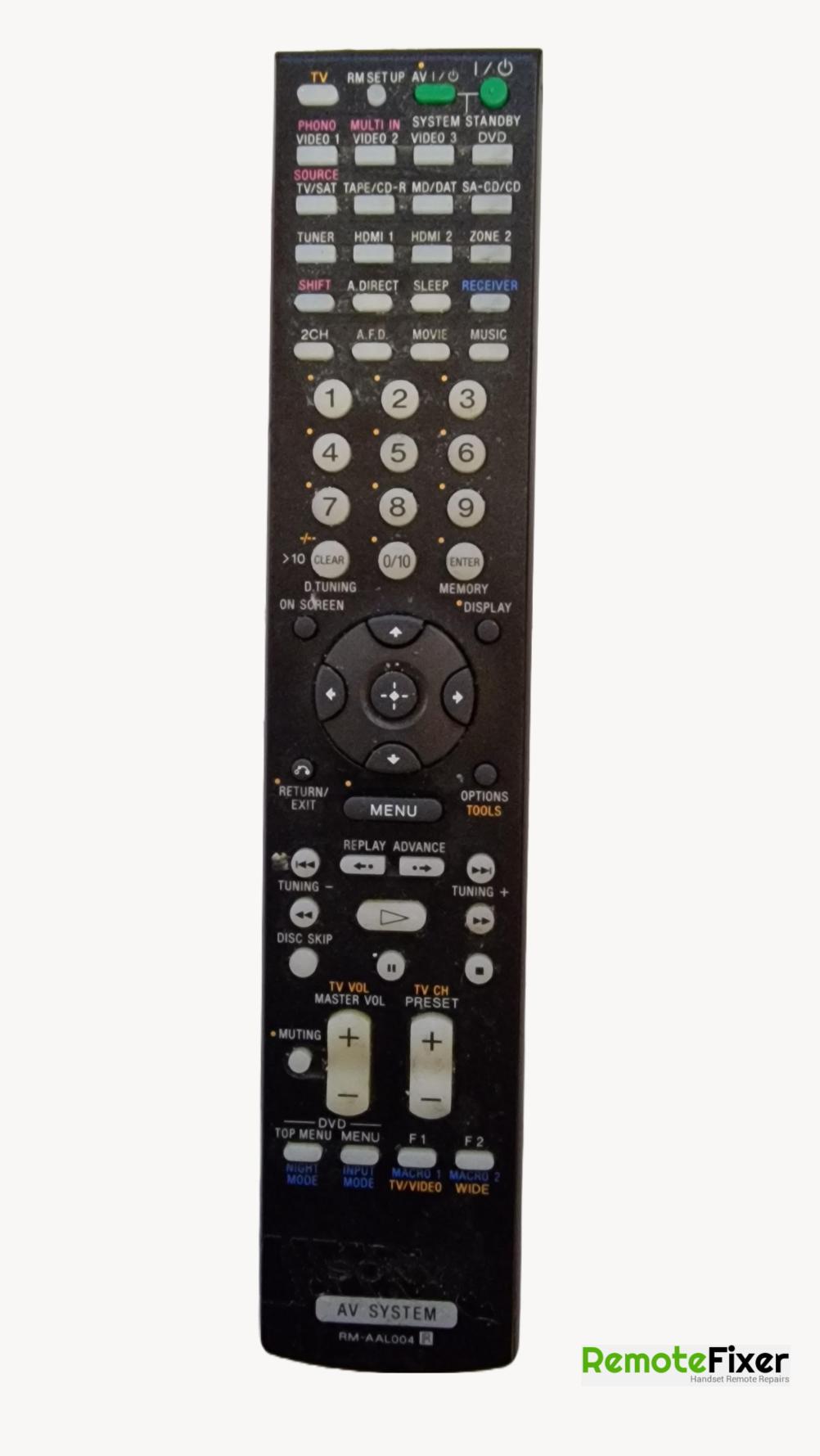 Sony  Remote Control - Front Image