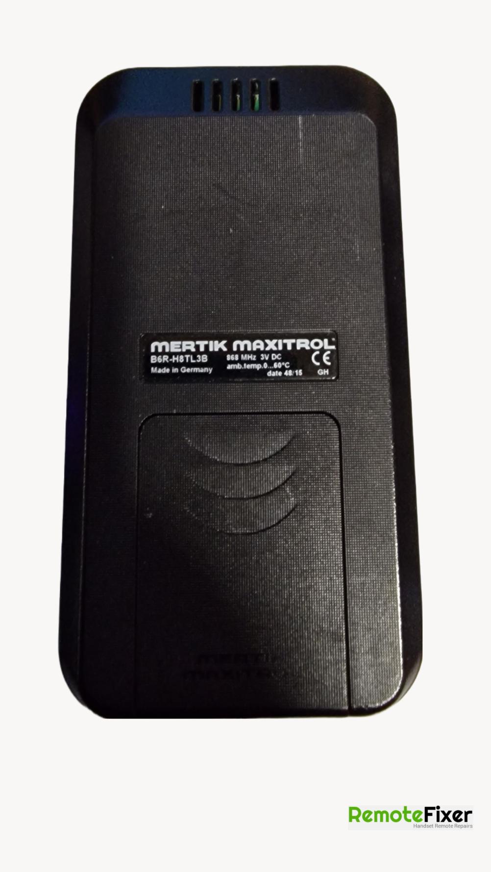 Mertic Maxitrol  B6R-H8TL3B Remote Control - Back Image