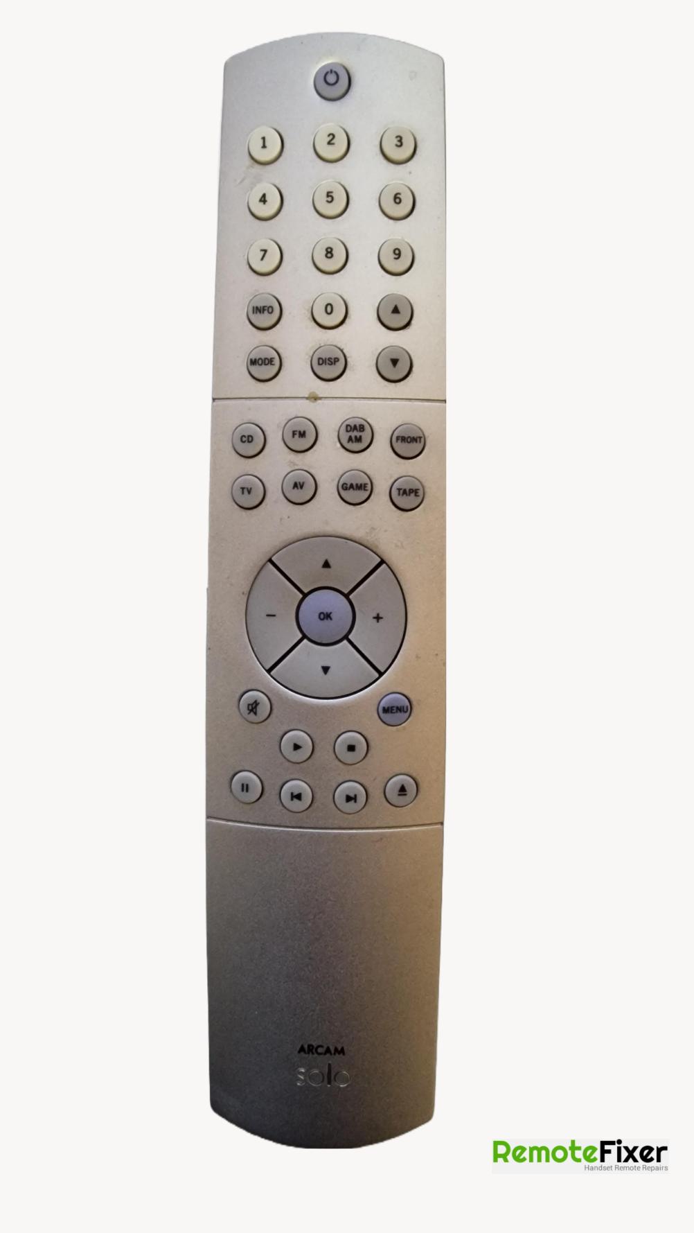 Arcam mini Solo Remote Control - Front Image