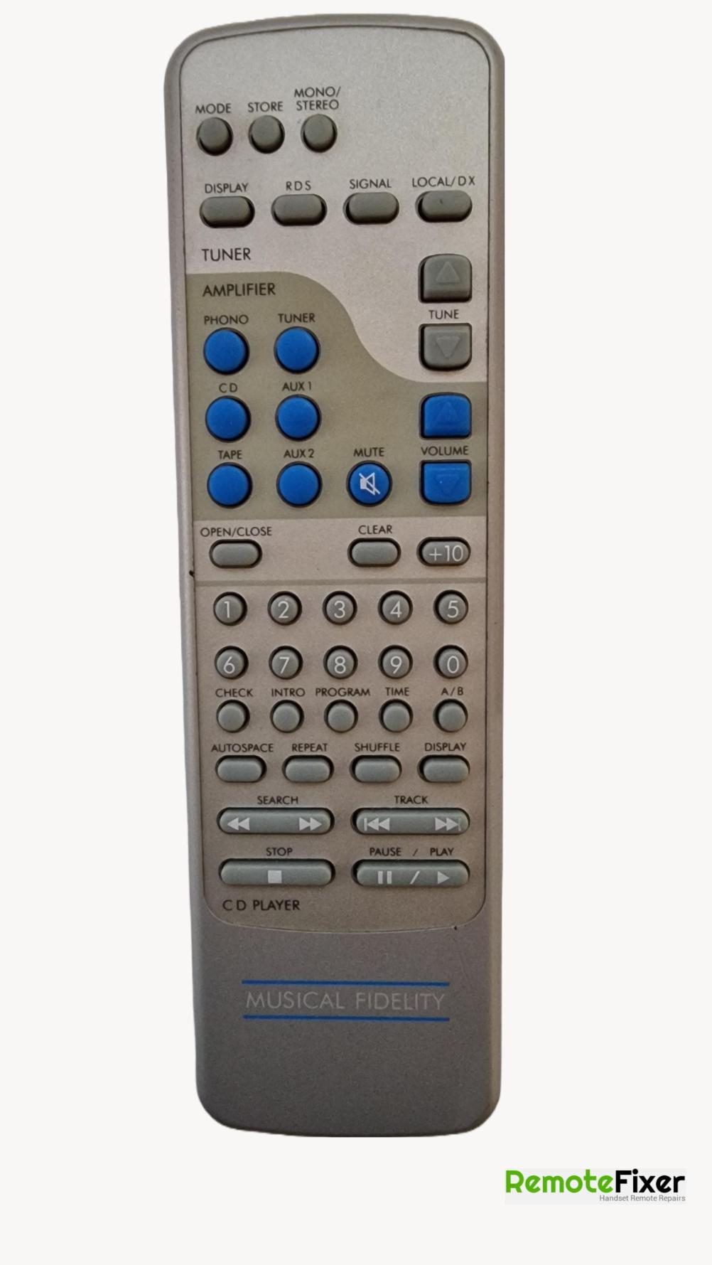 Musical Fidelity A Series System Remote Control - Front Image