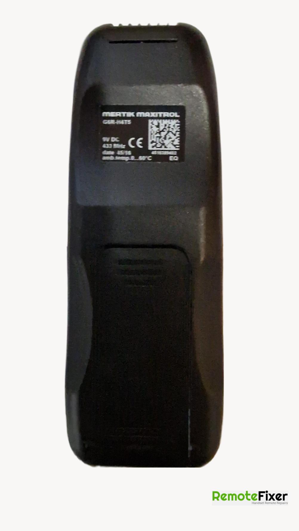 Mertik Maxitrol  Remote Control - Back Image