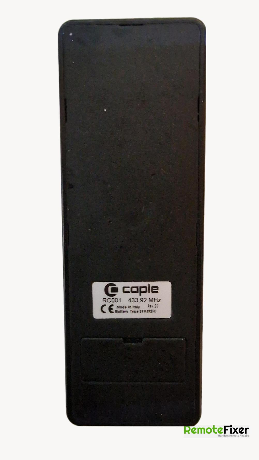 Capel  Remote Control - Back Image