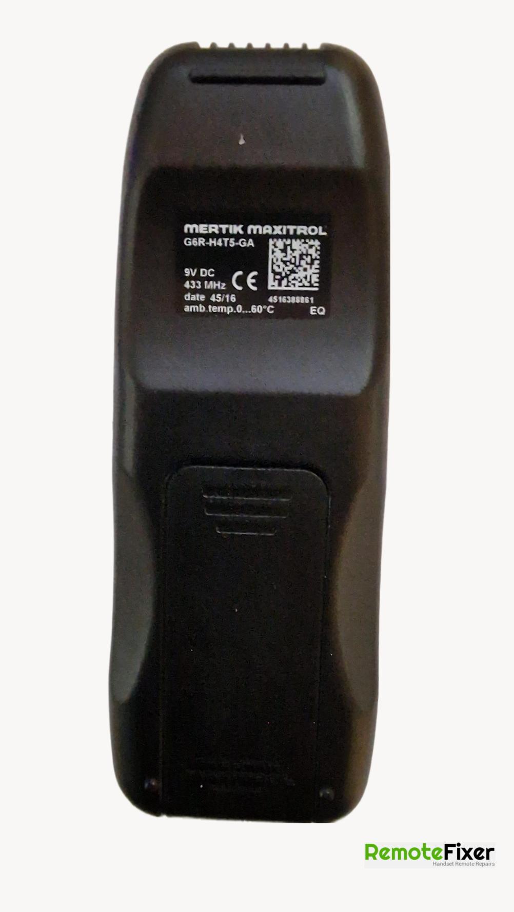 Gazco   Remote Control - Back Image