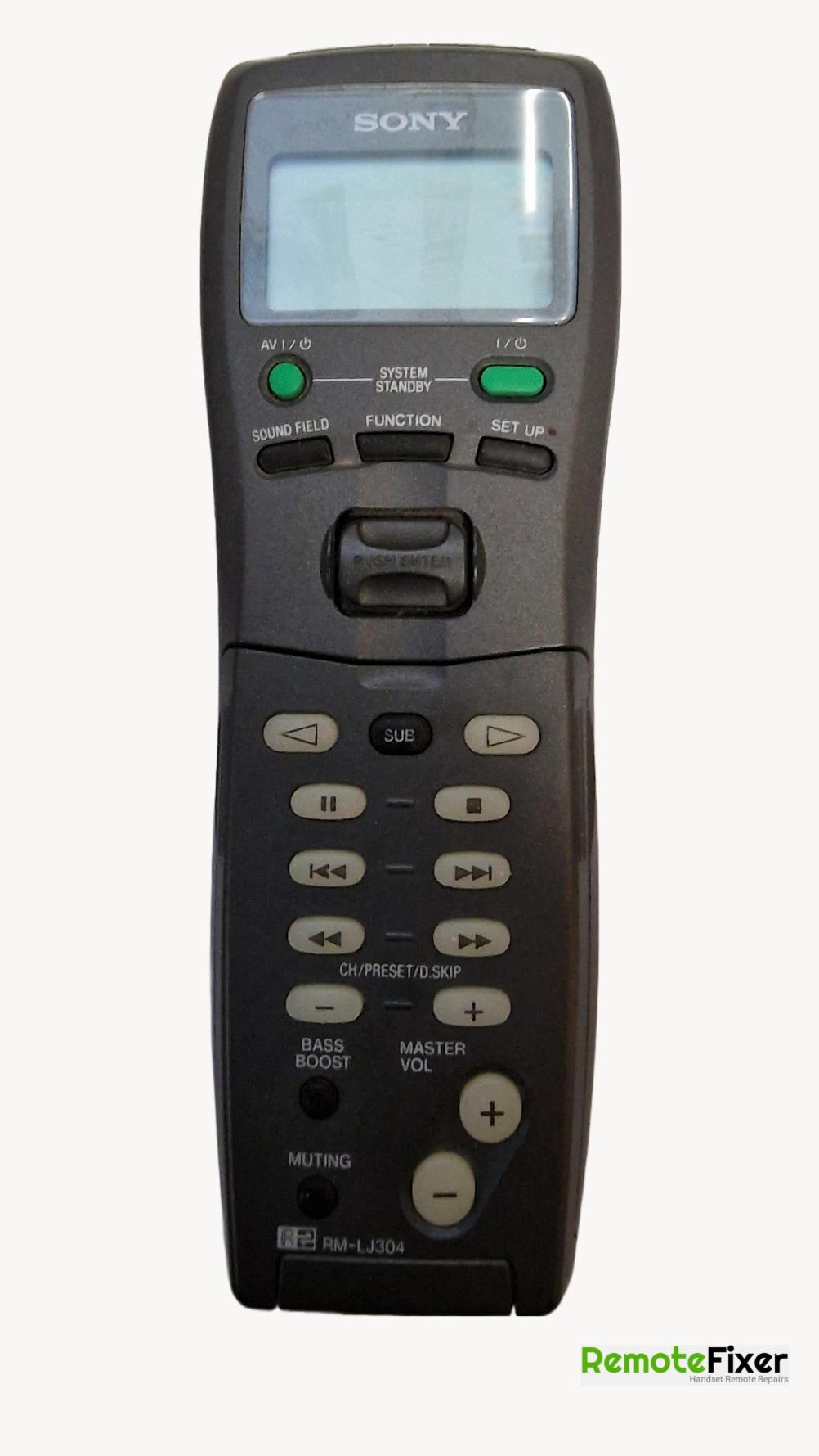 Sony RM-LJ304  Remote Control - Front Image