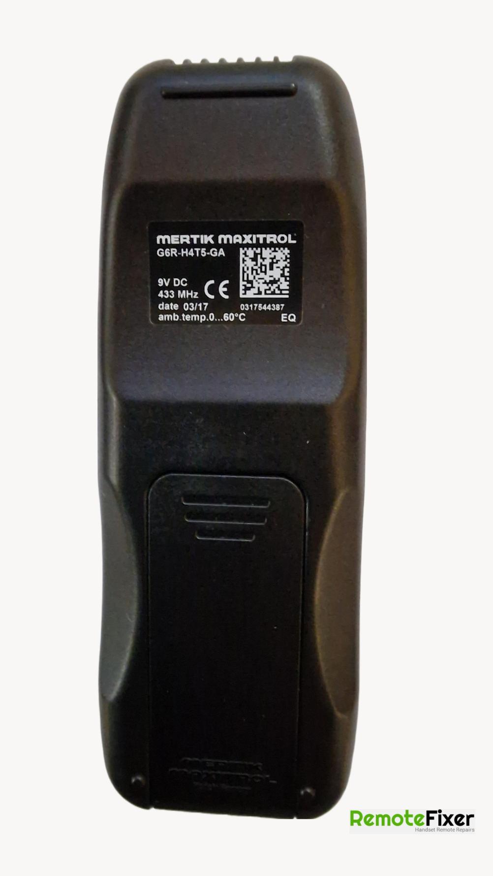 Mertik Maxitrol  G6R-H4T5-GA Remote Control - Back Image