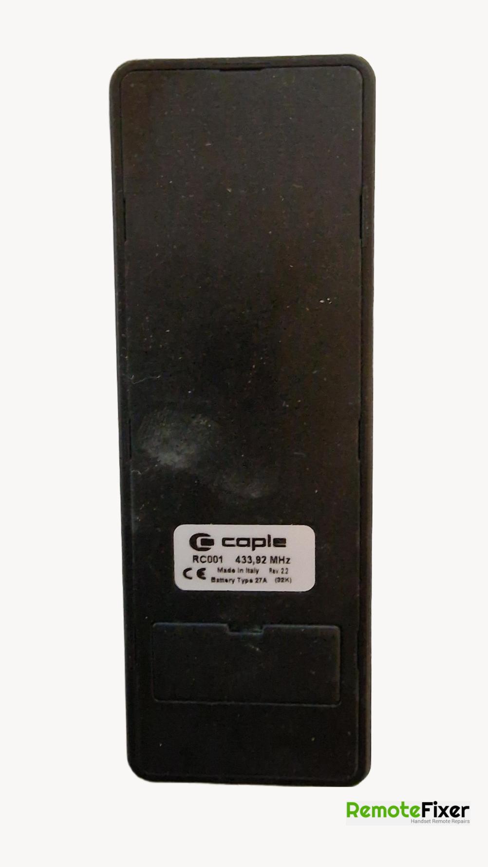 Caple  CE902WH Remote Control - Back Image