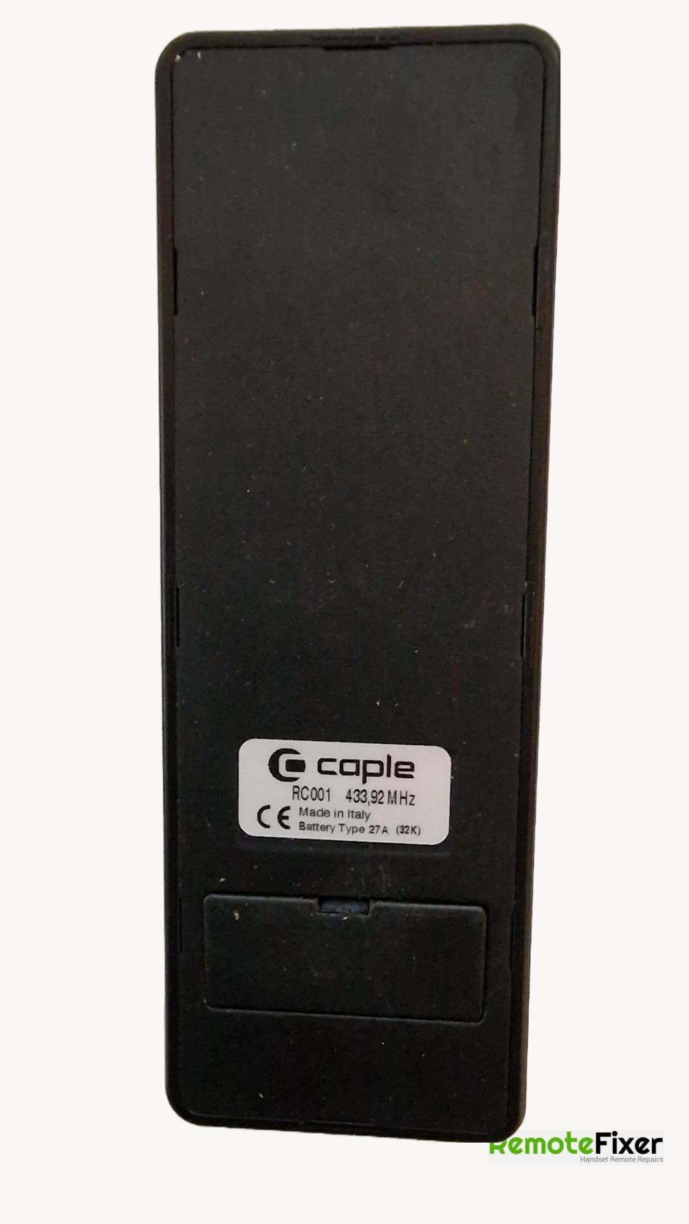 Capel   Remote Control - Back Image