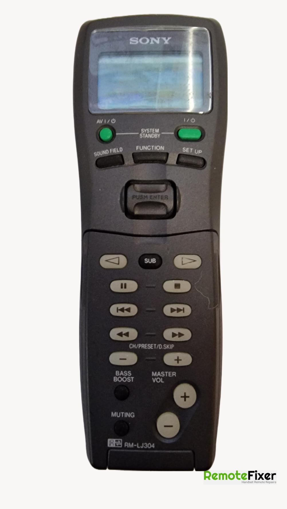 Sony  RM-LJ304 Remote Control - Front Image