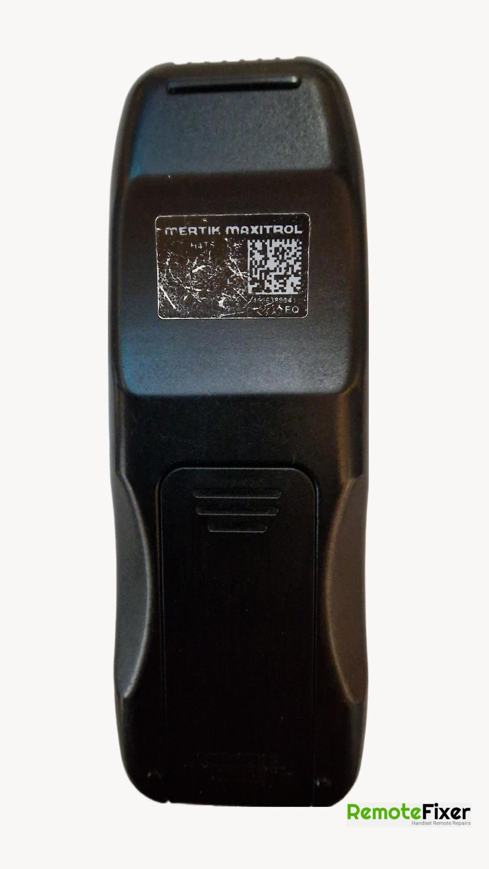 Maxitrol  Remote Control - Back Image