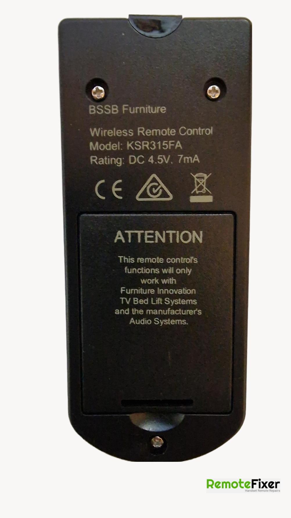 BSSB  Remote Control - Back Image