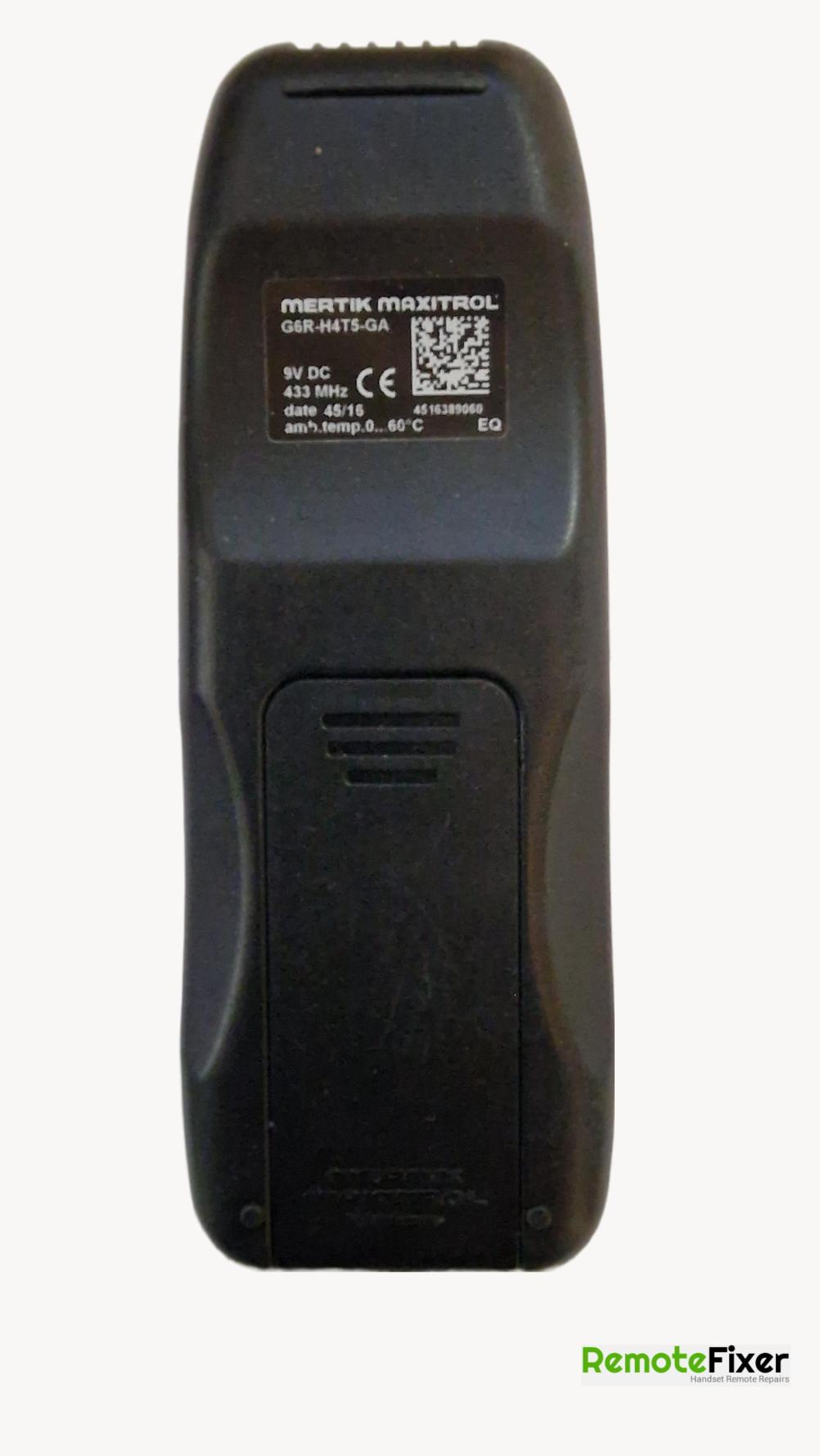  Gasco studio 123-603 Remote Control - Back Image