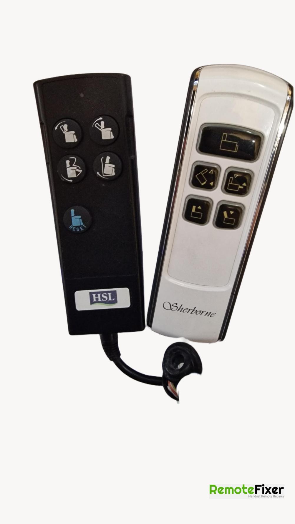 1 x HSL chair remote, 1 x Sherborne chair remote  Remote Control - Front Image