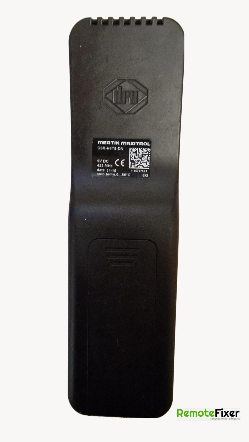 DRU  Remote Control - Back Image