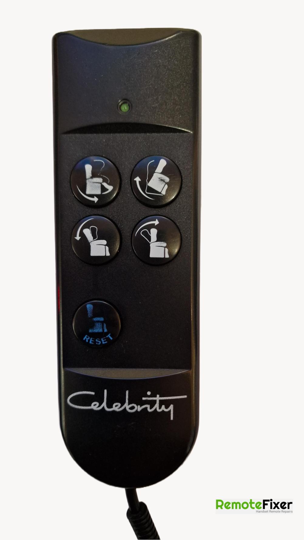 Celebrity rise and recline dual motor chair Remote Control - Front Image