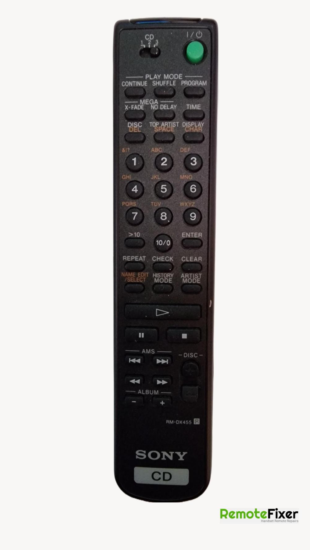 Sony  RM-DX455 Remote Control - Front Image