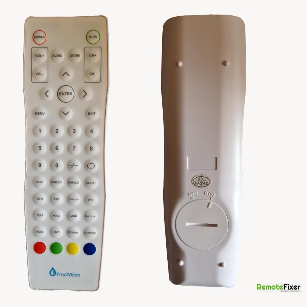 ProofVision waterproof tv Remote Control - Front Image