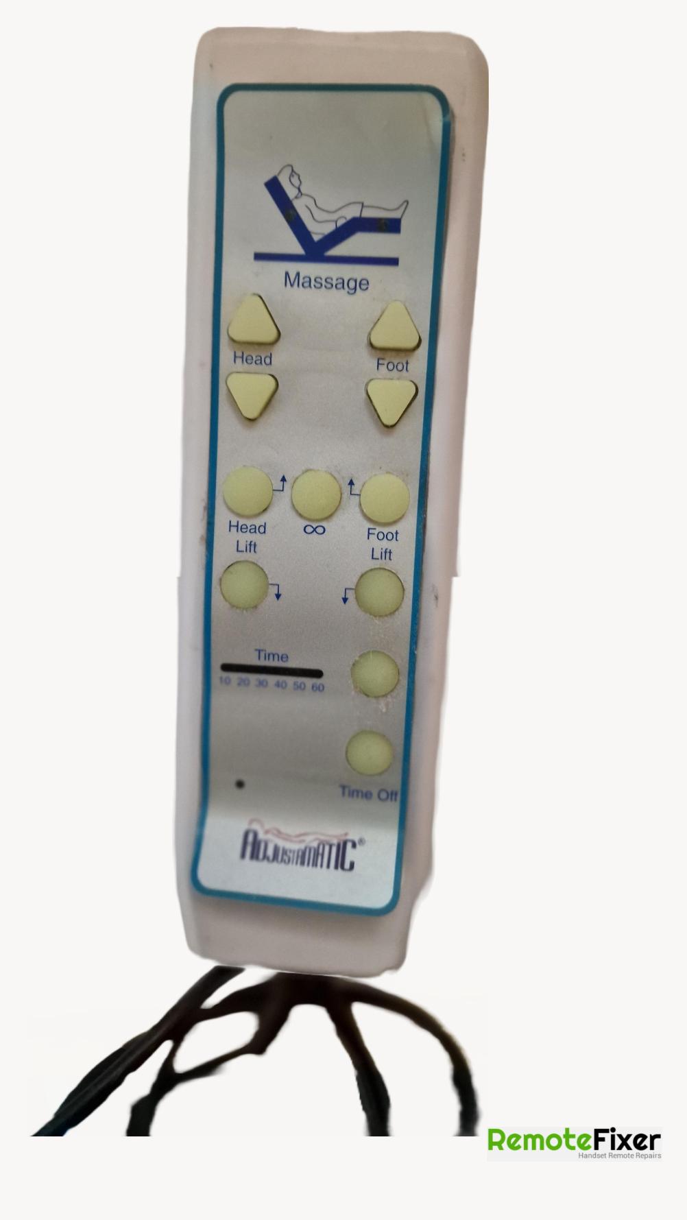 Adjustamatic bed  Remote Control - Front Image