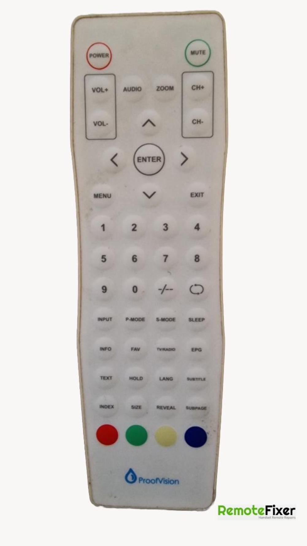 Proof vision  Remote Control - Front Image