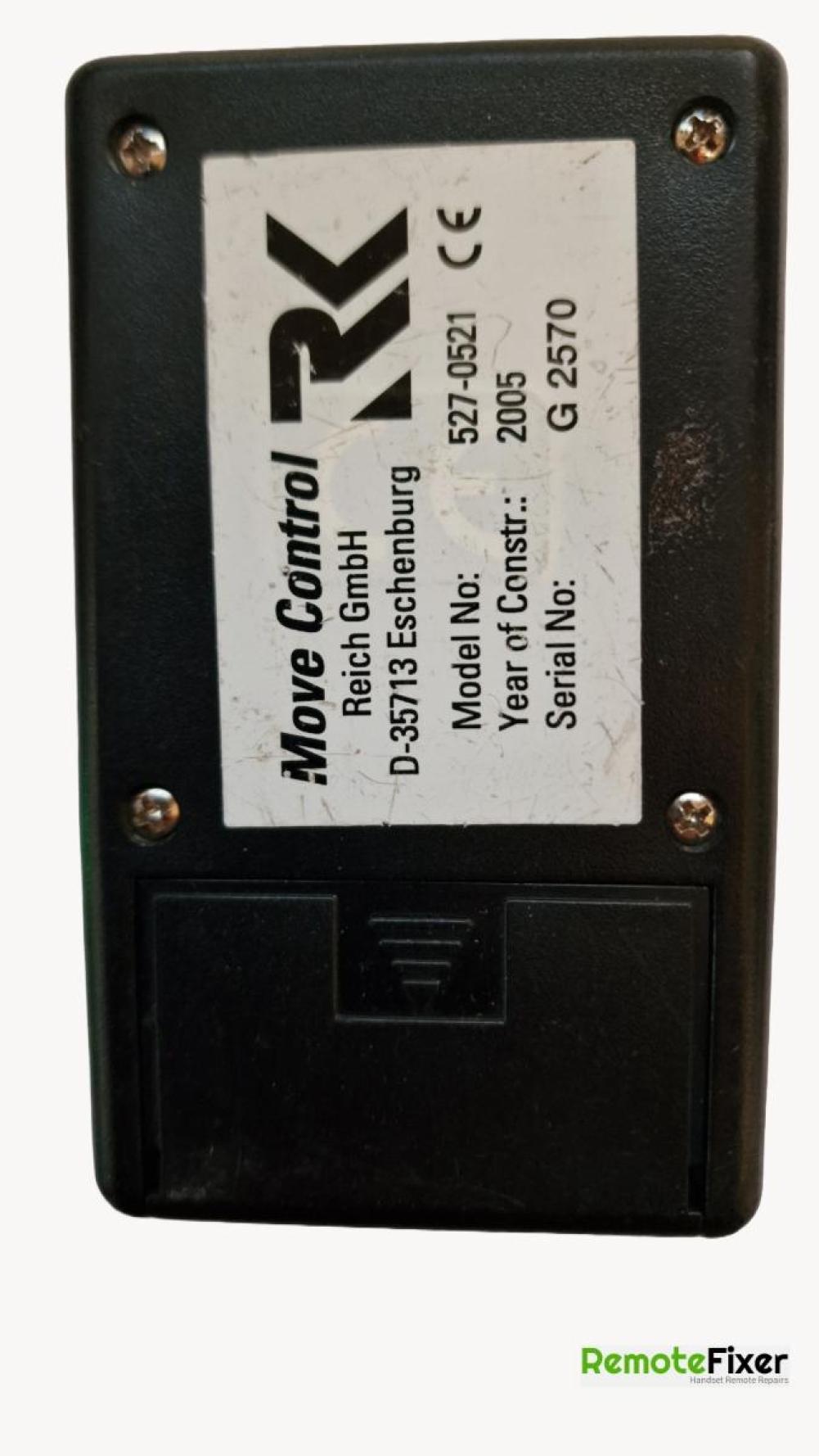 Move control Reich 527-0521 Remote Control - Back Image