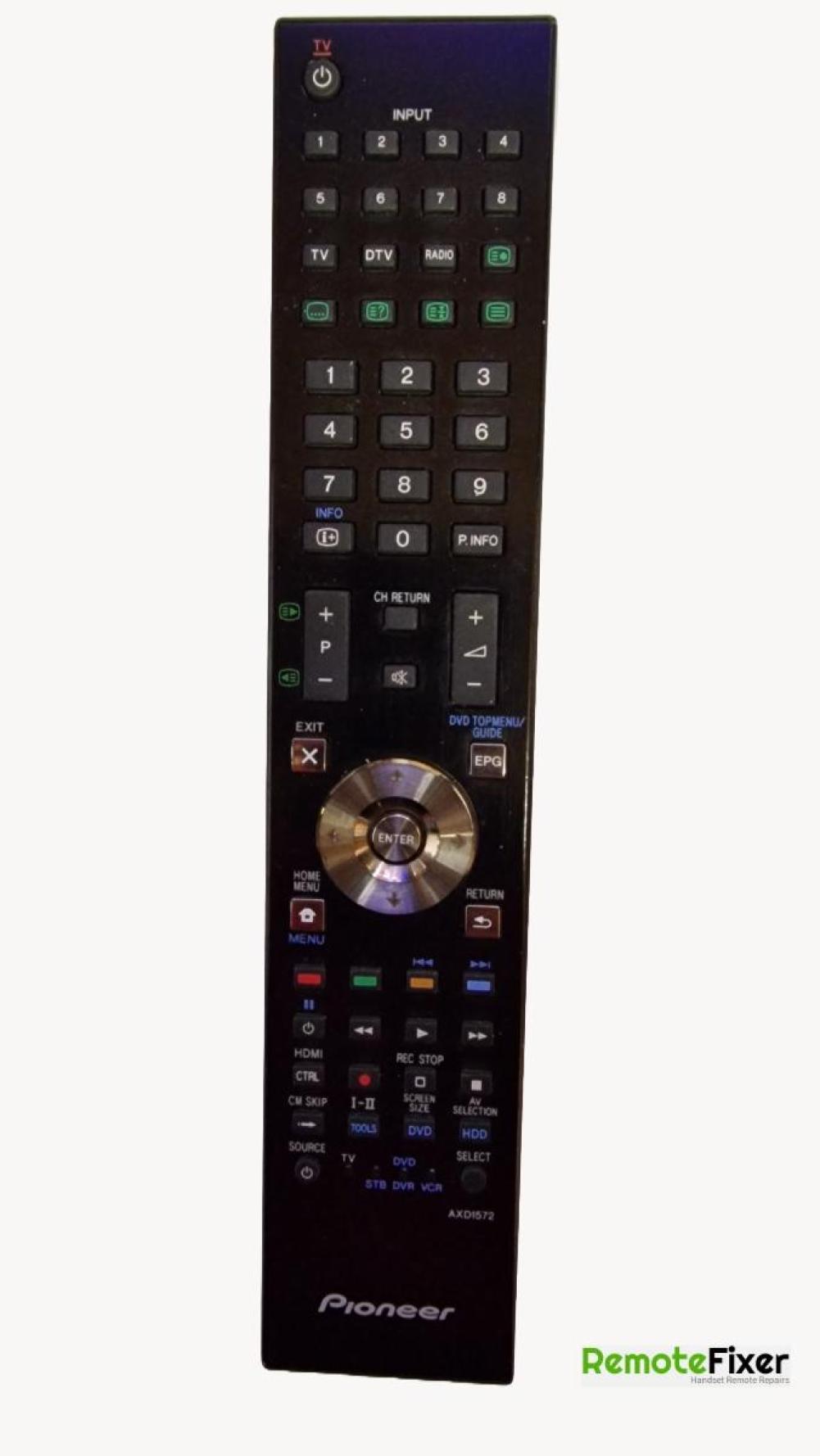 Pioneer AXD1572 Remote Control - Front Image