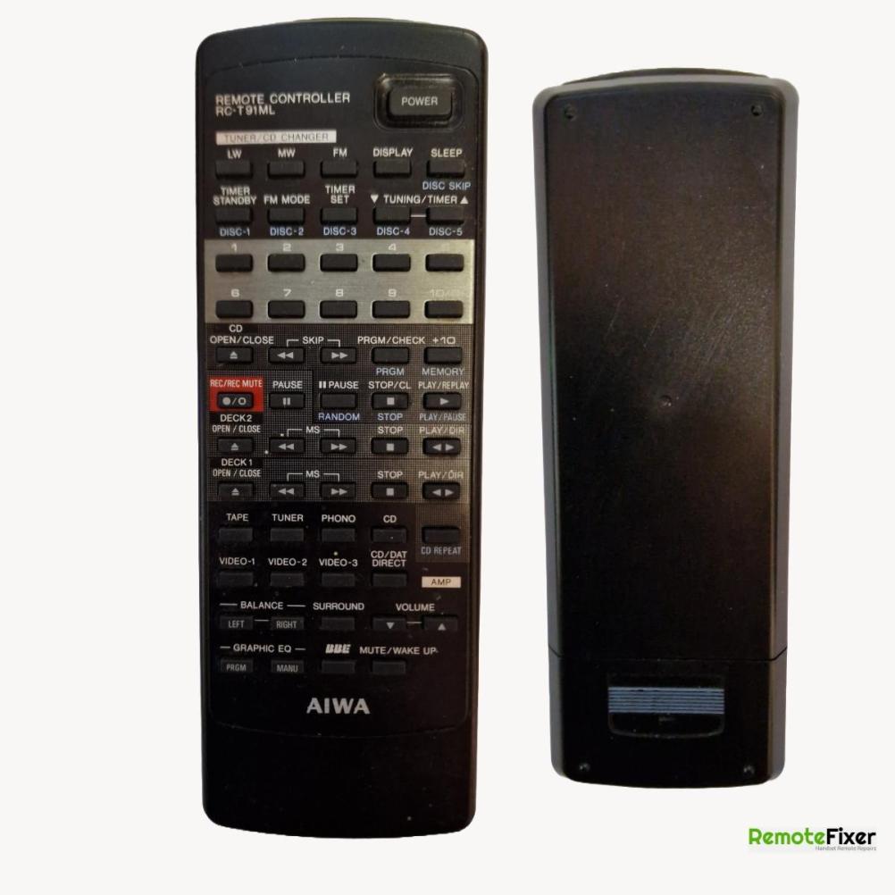 AIWA  RC T91ML Remote Control - Front Image