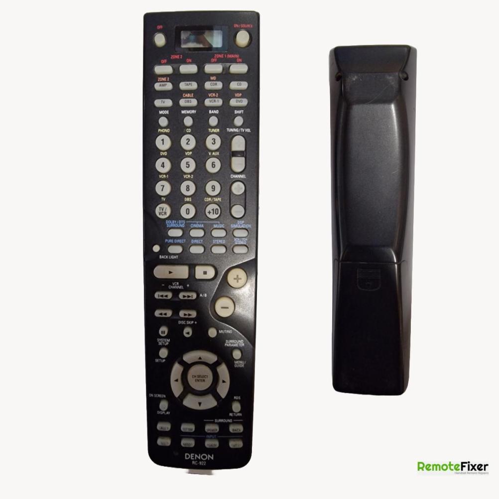 Denon  RC-922  Remote Control - Front Image