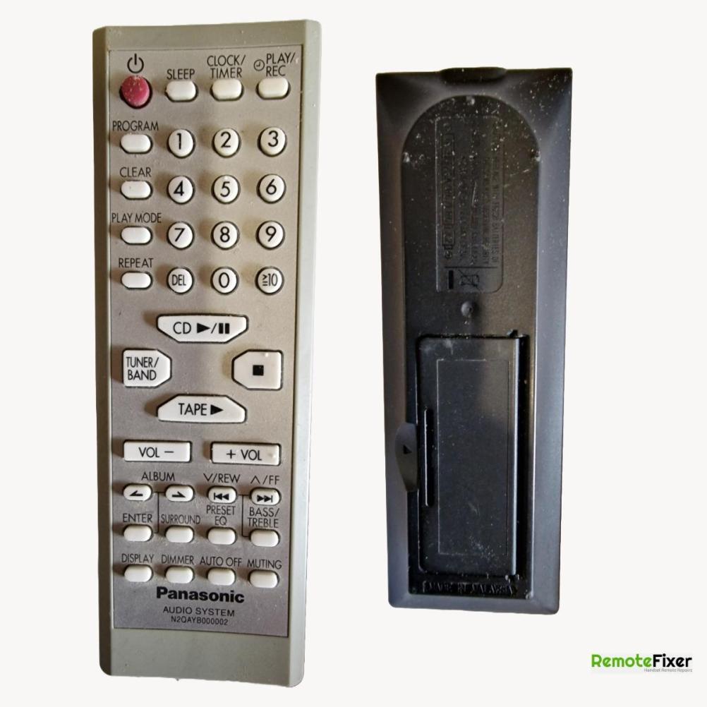 Panasonic  Remote Control - Front Image