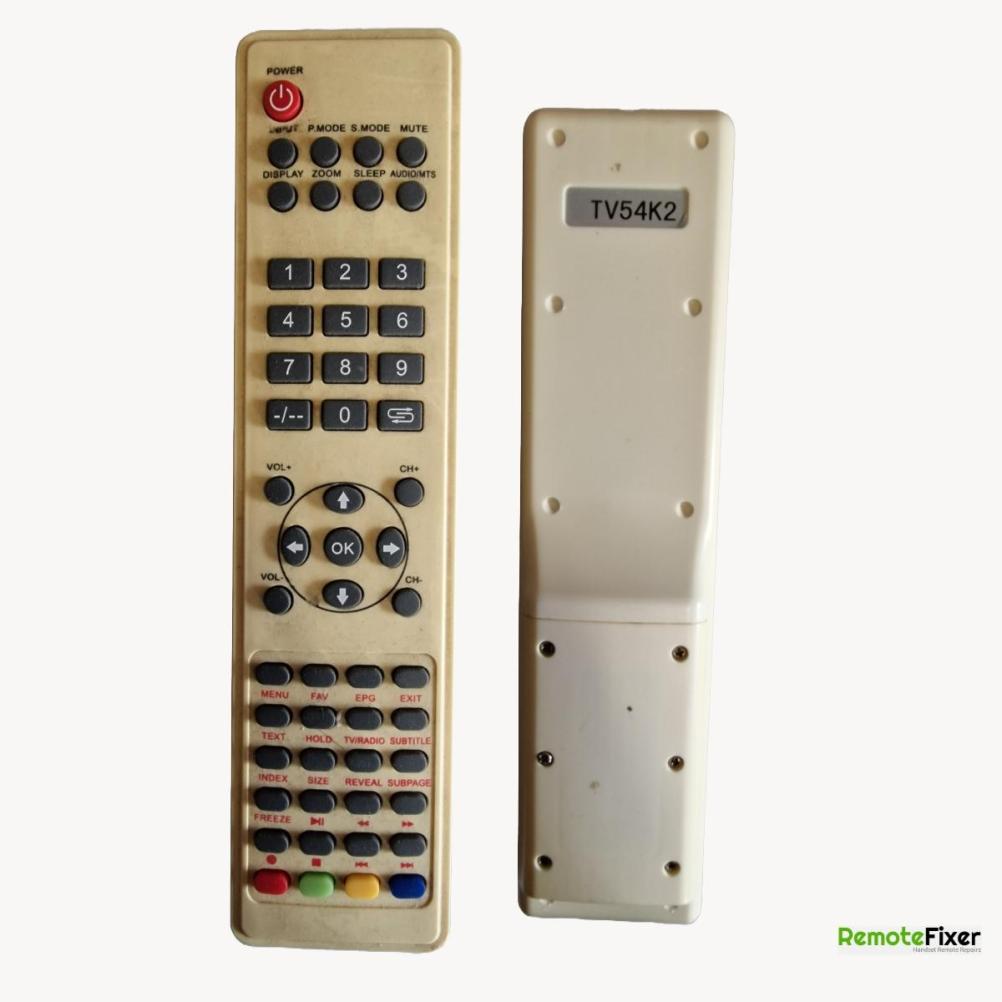 TV54K2  Remote Control - Front Image