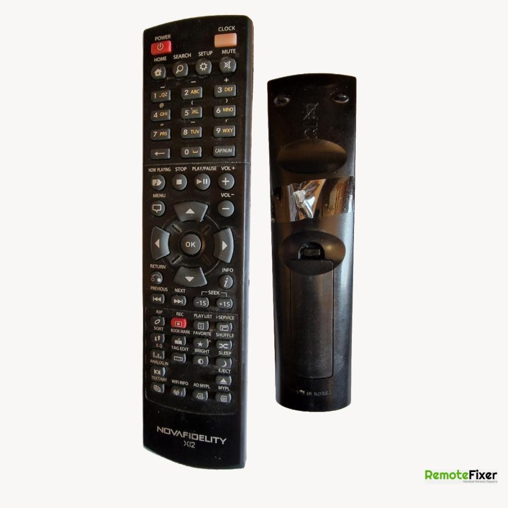 Novafidelity cocktail audio Remote Control - Front Image