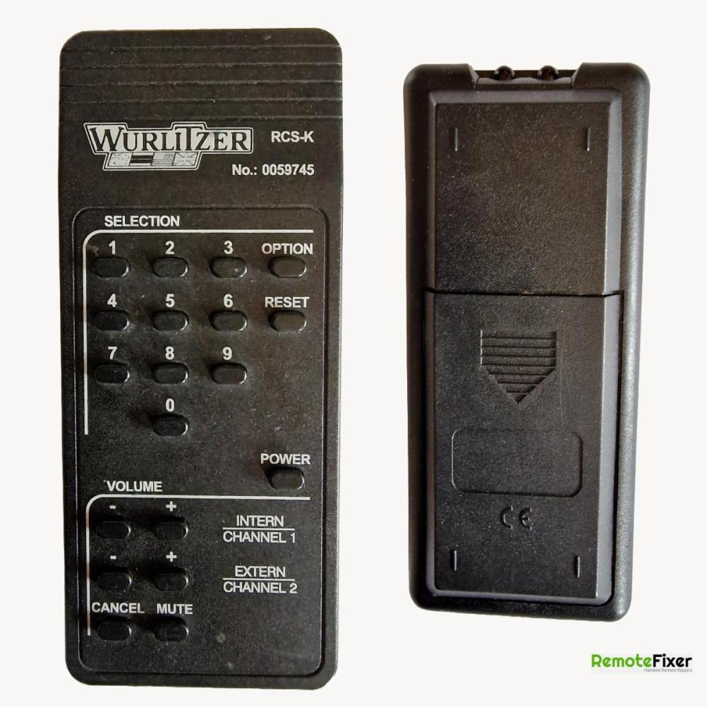 Wurlitzer   Remote Control - Front Image