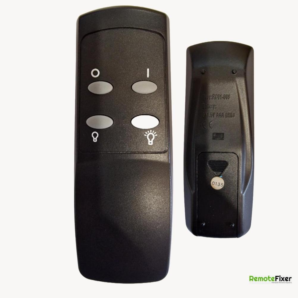 Dimpex RC01-021 (RC01-008 Variant) Remote Control - Front Image