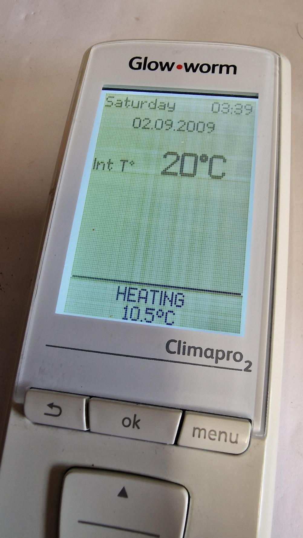 Glow-worm Climapro2 Remote Control - Inside Image