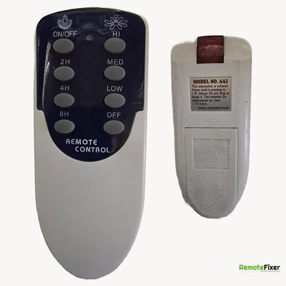 AA3  Remote Control - Front Image