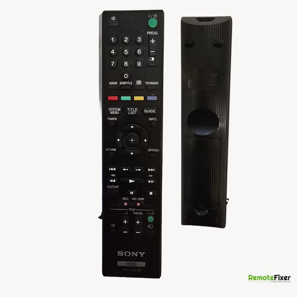 Sony  HDD RMT - D259 Remote Control - Front Image