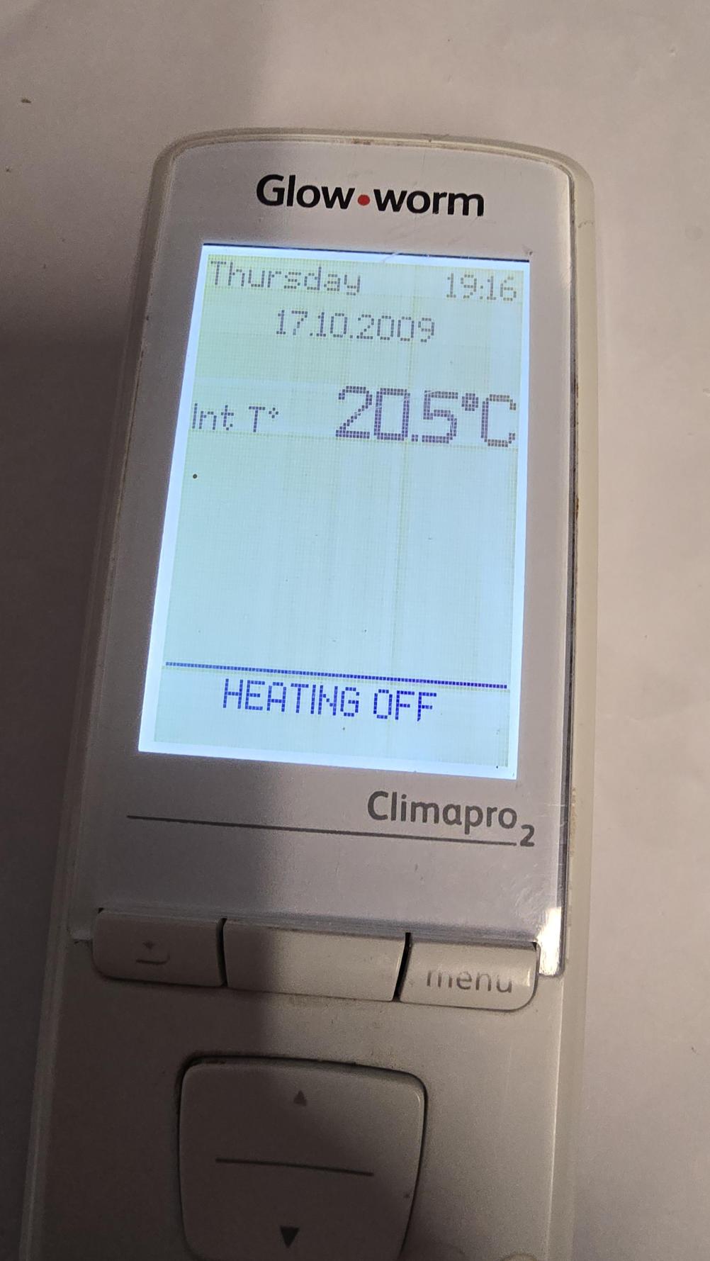 Glow worm Climapro 2 Remote Control - Third Inside Image