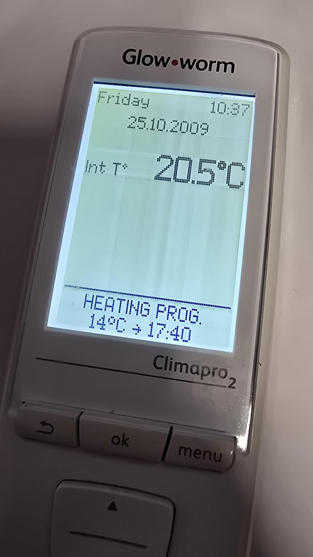 Glow worm  climapro 2 Remote Control - Inside Image