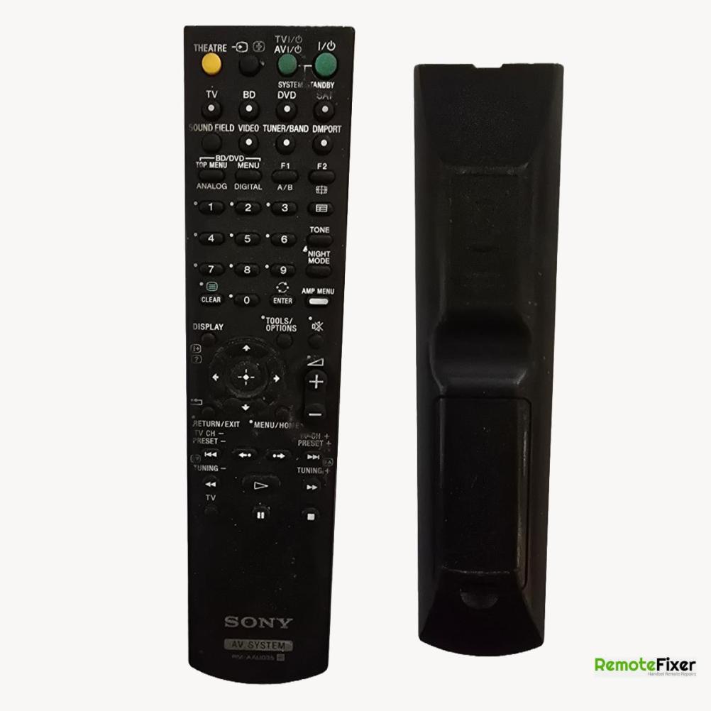 Sony  Remote Control - Front Image