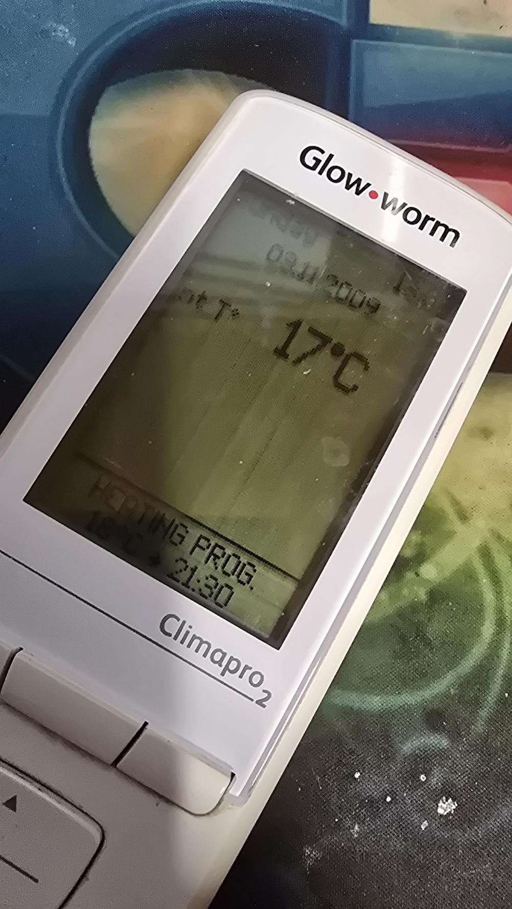 Glow worm  climapro 2  Remote Control - Inside Image