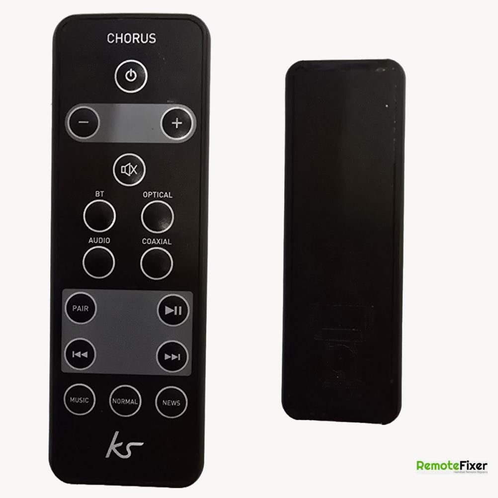 Kitsound Chorus soundbar Remote Control - Front Image