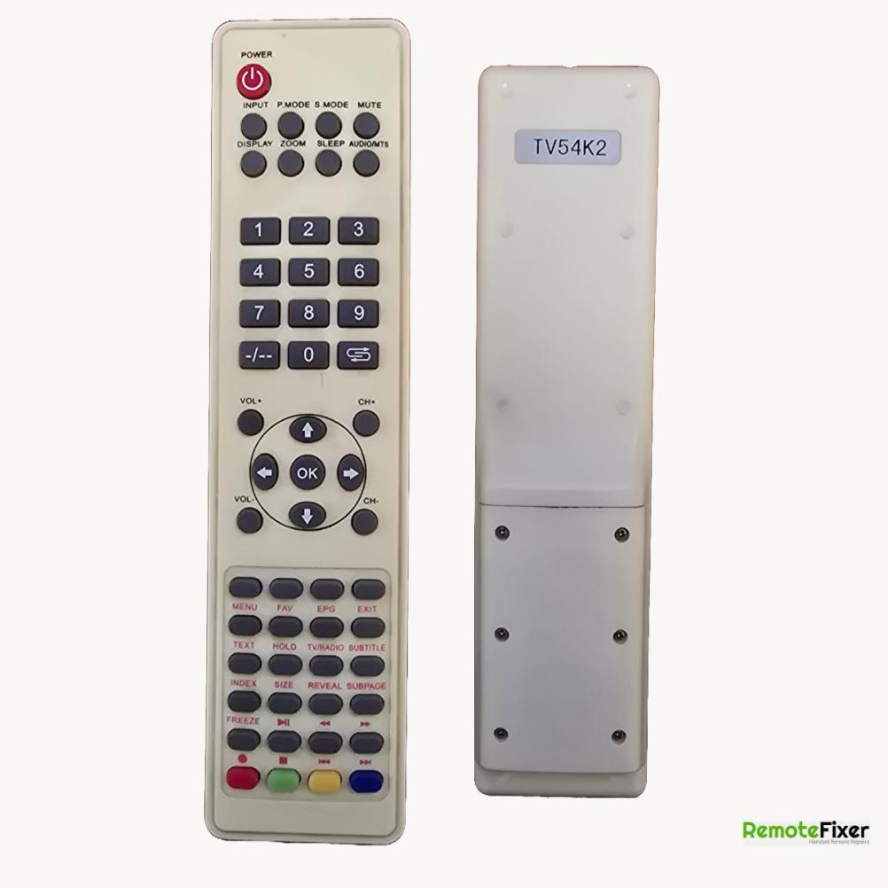 TV54K2  Remote Control - Front Image