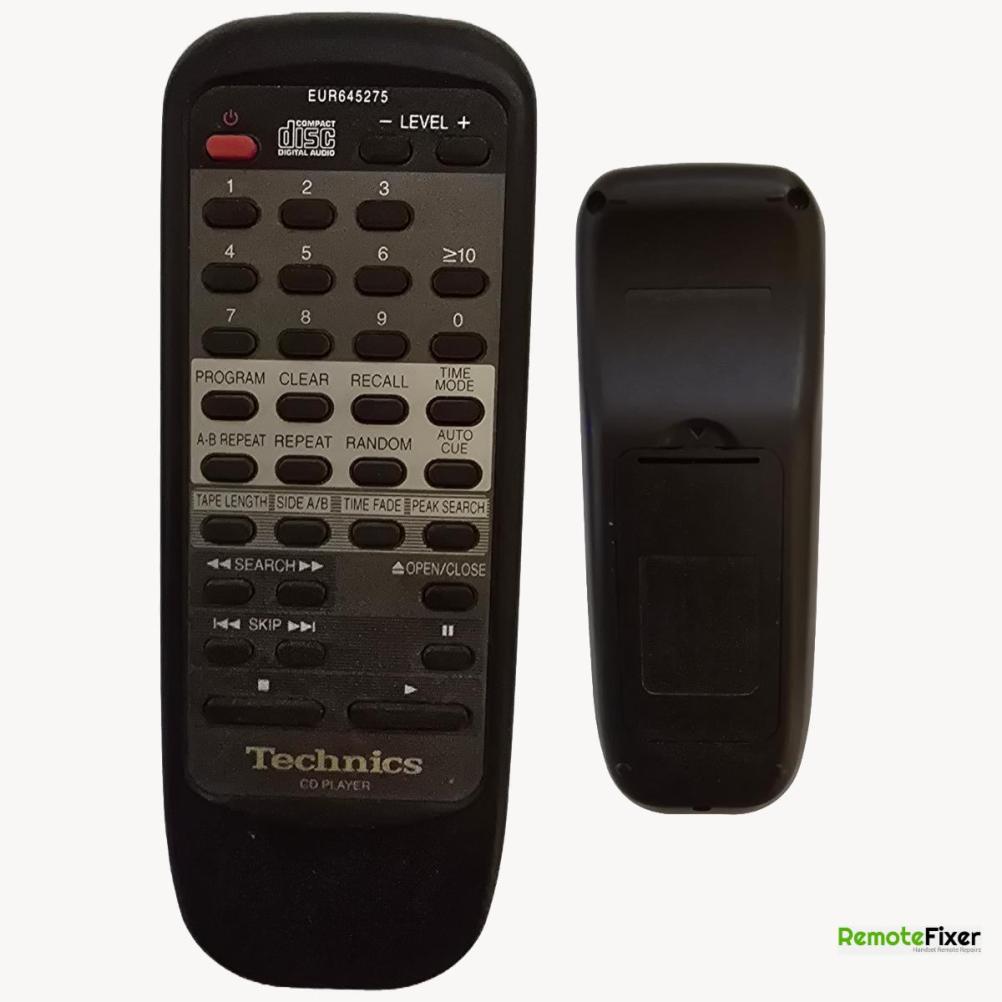 Technics EUR 645275 Remote Control - Front Image