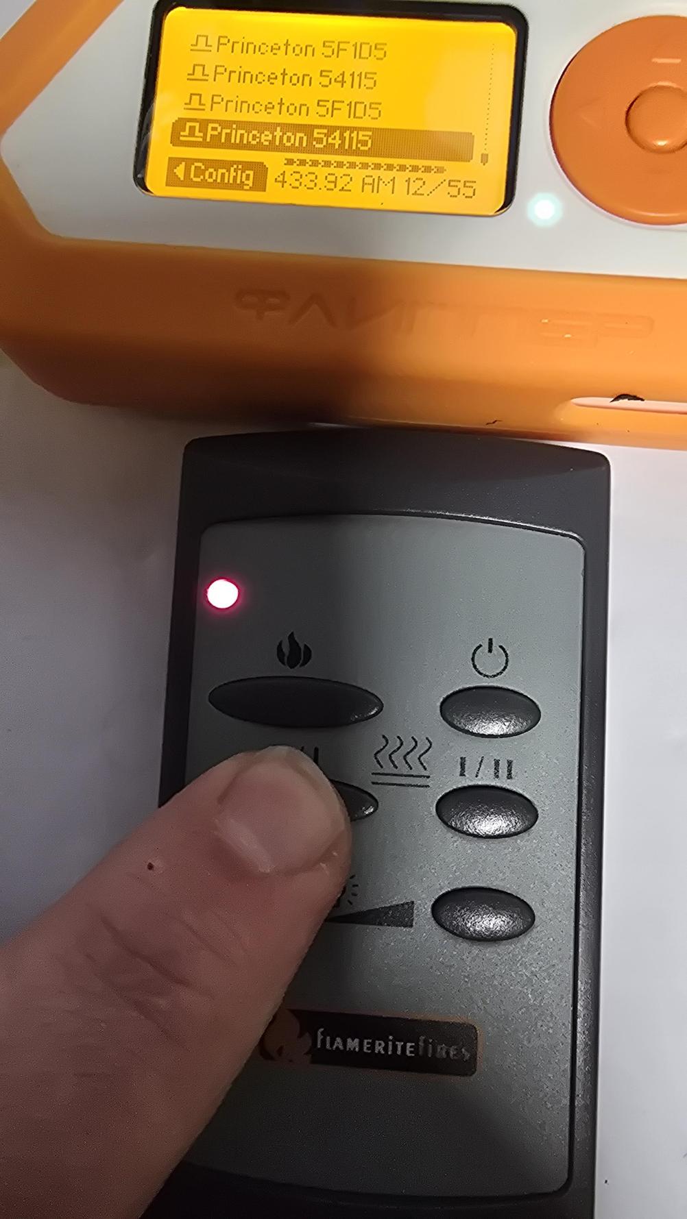 Flamerite fire   Remote Control - Inside Image