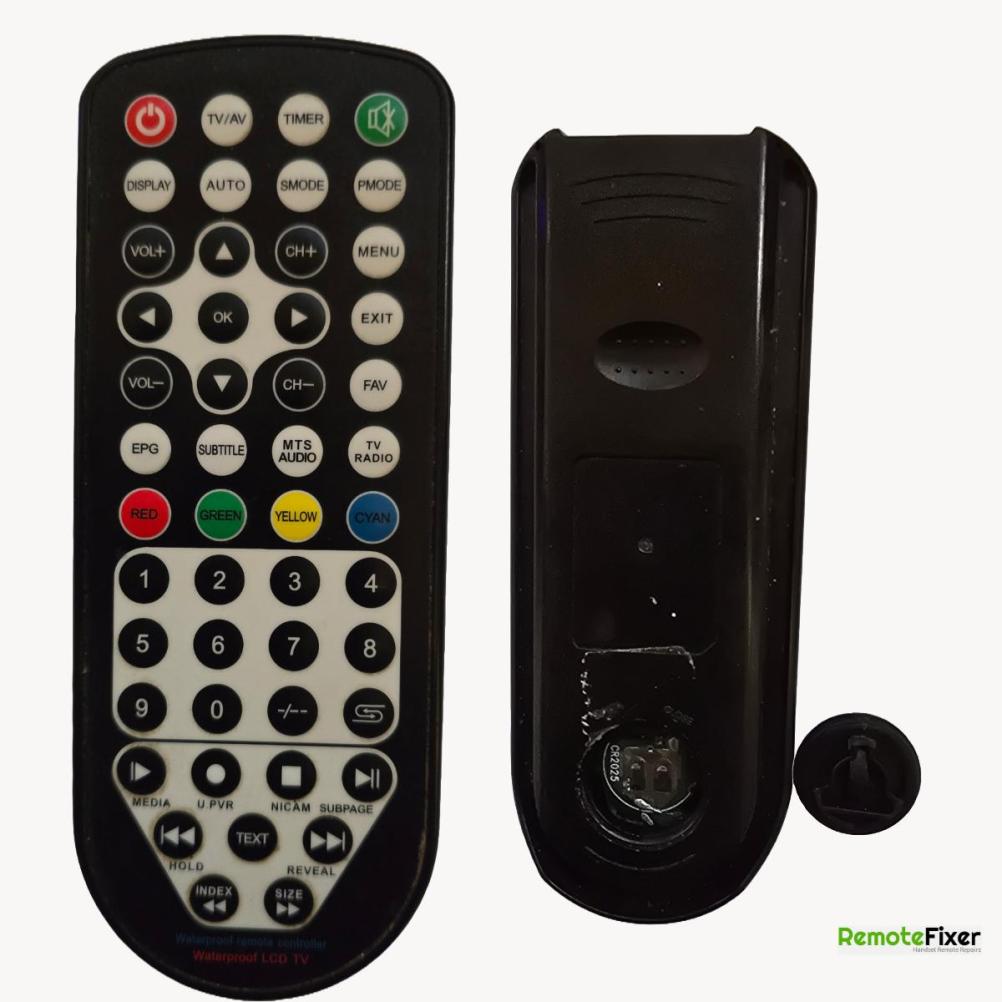 Waterproof LCD TV  Remote Control - Front Image