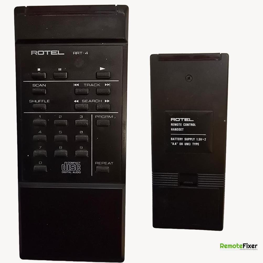 Rotel  RRT-4 Remote Control - Front Image