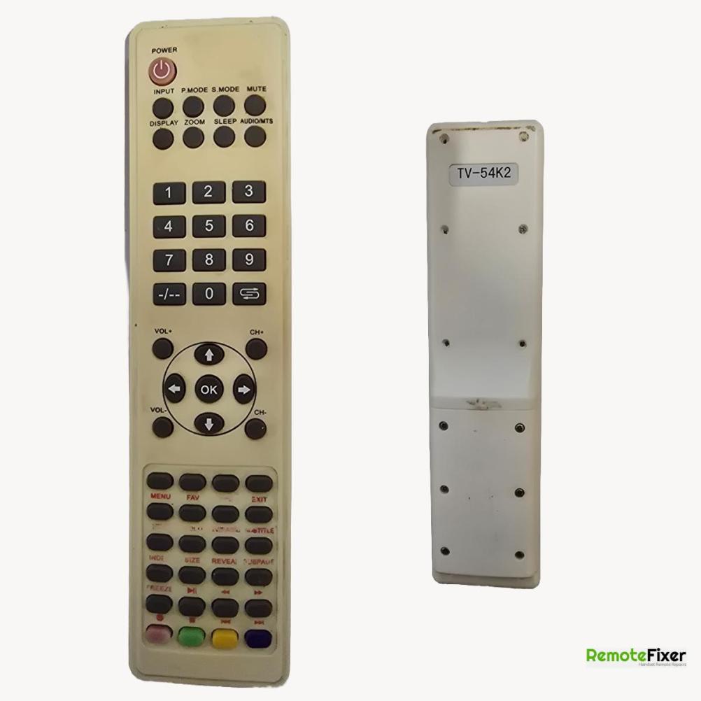 TV-54K2  Remote Control - Front Image